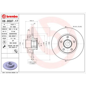 BREMBO Brzdový kotouč plný Ø280mm 08.9597.17_thumb2