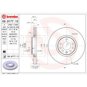 BREMBO Brzdový kotouč větraný Ø314mm 09.9177.11_thumb2