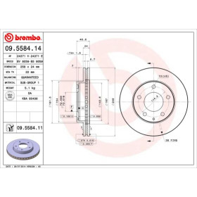 BREMBO Brzdový kotouč větraný Ø258mm 09.5584.11_thumb2