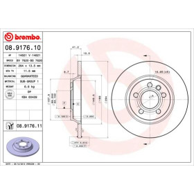 BREMBO Brzdový kotouč plný Ø294mm 08.9176.11_thumb2