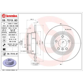 BREMBO Brzdový kotouč plný Ø324mm 08.7019.81_thumb3