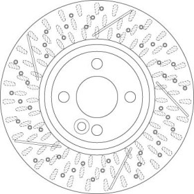 TRW Brzdový kotouč drazkovaně/děrované Ø294mm DF6422_thumb2