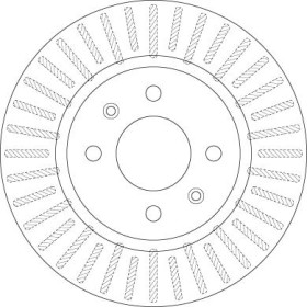 TRW Brzdový kotouč větraný Ø256mm DF6431_thumb2