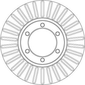 TRW Brzdový kotouč větraný Ø261mm DF7152_thumb2