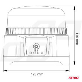 AMiO Bezdrátové LED výstražné svítidlo R65 R10 12/24V AMIO-03931_thumb6