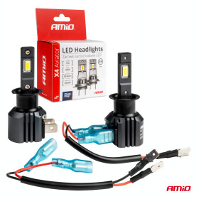 AMIO LED žárovky X4-series AVIATOR H3 6500K Max. 44W AMIO-03762_thumb5