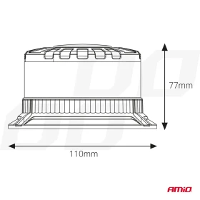 AMiO LED výstražné světlo kohouta W28B 12V 24V_thumb5