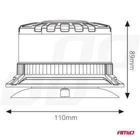 AMiO LED výstražné světlo kohouta W28M 12V 24V_thumb6