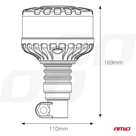 AMiO LED výstražné světlo kohouta W28P 12V 24V_thumb7