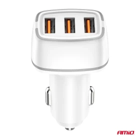 AMiO Nabíječka do auta 2x USB-A + USB-C 32W 12/24V_thumb4