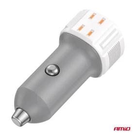 AMiO Nabíječka do auta USB-A + USB-C 20W 12/24V_thumb4