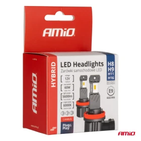 AMiO LED žárovky hlavního svícení Hybrid série H8 H9 H11 H16 6000K Canbus 60W_thumb5