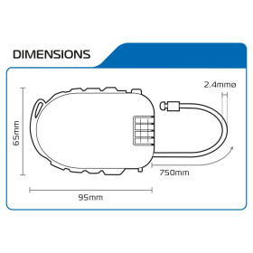 Stahovací lankový zámek RETRACTABLE COMBINATION LOCK, OXFORD (délka 0,75 m, tloušťka 2,4 mm, černý)_thumb4