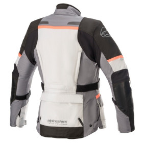 bunda STELLA ANDES DRYSTAR, TECH-AIR 5 kompatibilní, ALPINESTARS, dámská (světle šedá/tmavě šedá/černá/růžová fluo, vel. XL)_thumb2