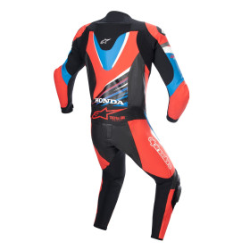 jednodílná kombinéza GP FORCE HONDA kolekce, TECH-AIR 5 kompatibilní, ALPINESTARS (černá/červená fluo/modrá/bílá, vel. 50)_thumb2