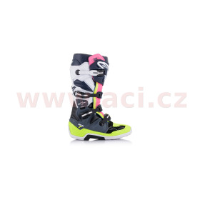 boty TECH 7, ALPINESTARS (černá/modrá/růžová/žlutá fluo, vel.38)_thumb2