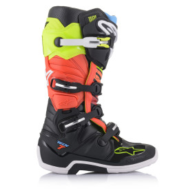 boty TECH 7, ALPINESTARS (černá/žlutá fluo/červená fluo, vel. 38)_thumb2