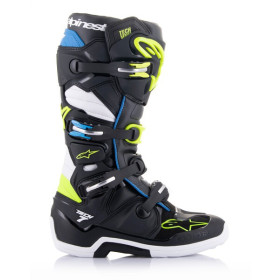 boty TECH 7, ALPINESTARS (černá/bílá/žlutá fluo/tmavě modrá, vel. 39)_thumb2