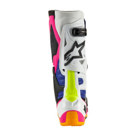 boty TECH 10 limitovaná edice COAST, ALPINESTARS (bílá/tmavomodrá/růžová/žlutá fluo/oranžová/černá, vel. 47)_thumb4