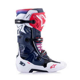 boty TECH 10 SUPERVENTED, ALPINESTARS, perforované (tmavě modrá/bílá/červená/fialová, vel. 42)_thumb2