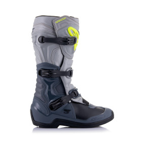 boty TECH 3, ALPINESTARS (světle šedá/šedá/černá/žlutá fluo, vel. 44,5)_thumb2