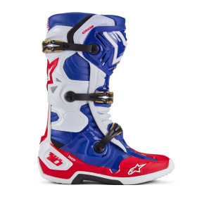 boty TECH 10 limitovaná edice UNION REDBUD MX, ALPINESTARS (červená/modrá/bílá/černá, vel. 42)_thumb2