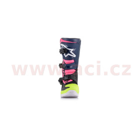 boty TECH 3S YOUTH, ALPINESTARS, dětské (černá/modrá/růžová/žlutá fluo, vel.37)_thumb4