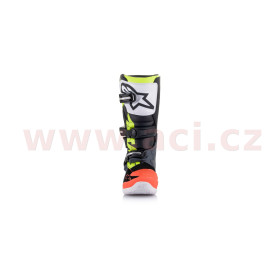 boty TECH 7 S, ALPINESTARS, dětské (šedá/červená fluo/žlutá fluo, vel.38)_thumb4