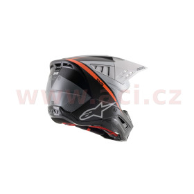 přilba S-M5 RAYON HELMET ECE, ALPINESTARS (černá/bílá/oranžová fluo/matná, vel. 2XL)_thumb4