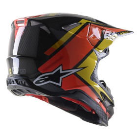 přilba SUPERTECH S-M10 CARBON META2, ALPINESTARS (černá/žlutá/oranžová lesklá, vel. L)_thumb2