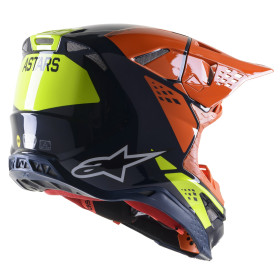 přilba SUPERTECH S-M8 FACTORY, ALPINESTARS (tmavomodrá/oranžová/žlutá fluo lesklá, vel. S)_thumb2