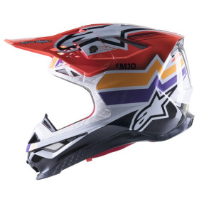 přilba SUPERTECH S-M10 edice TROY LEE DESIGNS, ALPINESTARS (oranžová/žlutá/fialová/bílá/černá, vel. M)_thumb2