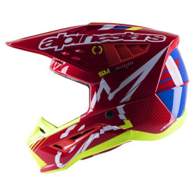 přilba S-M5 ACTION, ALPINESTARS (červená/žlutá fluo/bílá/modrá, vel. XL)_thumb2