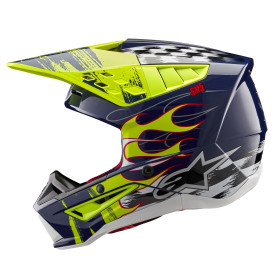 přilba S-M5 RASH, ALPINESTARS (tmavě modrá/žlutá fluo, vel. S)_thumb2