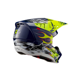 přilba S-M5 RASH, ALPINESTARS (tmavě modrá/žlutá fluo, vel. S)_thumb4