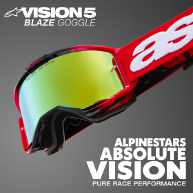 brýle VISION 5 BLAZE, ALPINESTARS (žlutá fluo/modrá, zrcadlové modré plexi) 2025_thumb4