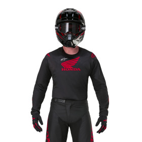 šaty RACER ICONIC HONDA kolekce, ALPINESTARS (černá/červená, vel. XL)_thumb3