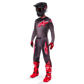 dres SUPERTECH LIPAN, ALPINESTARS (kouřová/červená, vel. M)_thumb4