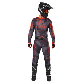 dres RACER HOLLOW, ALPINESTARS (šedá camo/oranžová fluo, vel. S)_thumb3