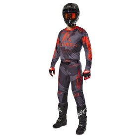 dres RACER HOLLOW, ALPINESTARS (šedá camo/oranžová fluo, vel. S)_thumb4