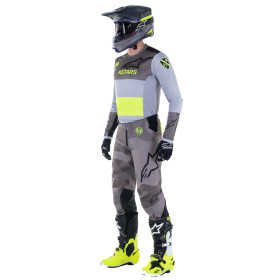 kalhoty TECHSTAR limitovaná edice AMS, ALPINESTARS (šedá/černá/žlutá fluo, vel. 38)_thumb3