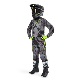 dres RACER TACTICAL, ALPINESTARS, dětský (šedá camo/žlutá fluo/černá, vel. M)_thumb3