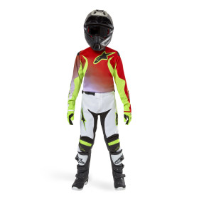 dres RACER LUCENT, ALPINESTARS, dětský (bílá/černá/žlutá fluo, vel. S)_thumb3