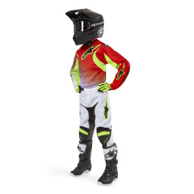 kalhoty RACER LUCENT, ALPINESTARS, dětské (bílá/černá/žlutá fluo, vel. 26)_thumb3