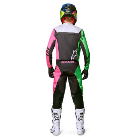 kalhoty RACER COMPASS, ALPINESTARS, dětské (černá/zelená neon/růžová fluo, vel. 24)_thumb4