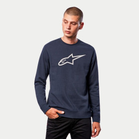 mikina AGELESS CREW FLEECE, ALPINESTARS (modrá/bílá, vel. M)_thumb3