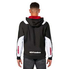 mikina SESSIONS 3 HOODIE, ALPINESTARS (černá/bílá/červená, vel. 2XL)_thumb4