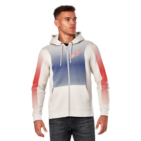 mikina ARISING HOODIE, ALPINESTARS (bílá offwhite/modrá/červená, vel. L)_thumb3