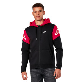 mikina VELOCITY HOODIE, ALPINESTARS (černá/červená, vel. M)_thumb3