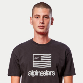 tričko FLAG TEE, ALPINESTARS (černá/bílá, vel. S)_thumb4